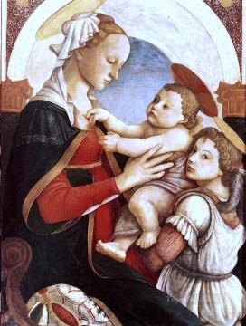  Madonna Painting - Madonna And Child With An Angel Sandro Botticelli